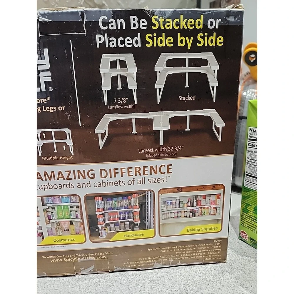 Spicy Shelf Stackable Cabinet Organizer White Never Used Open Box